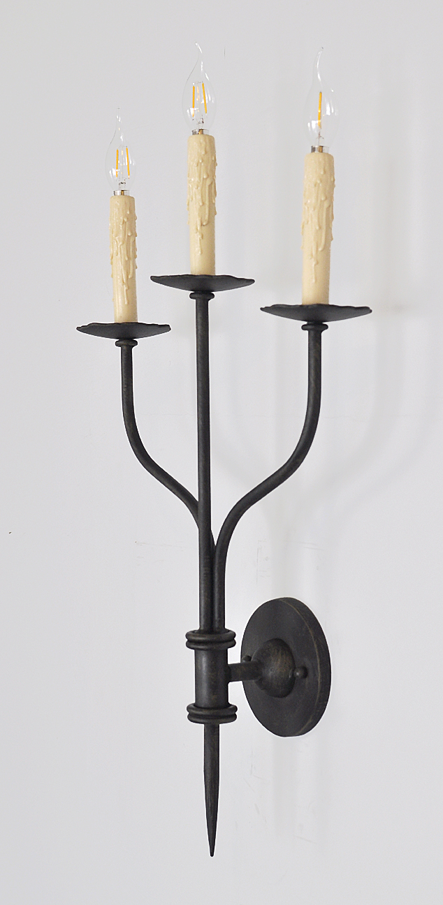 Three Light Wall Sconce
