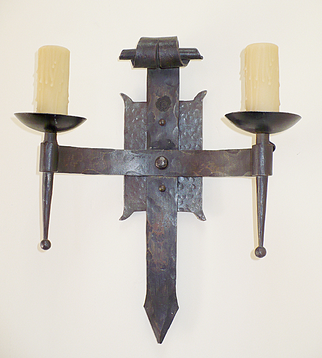 distressed sconce