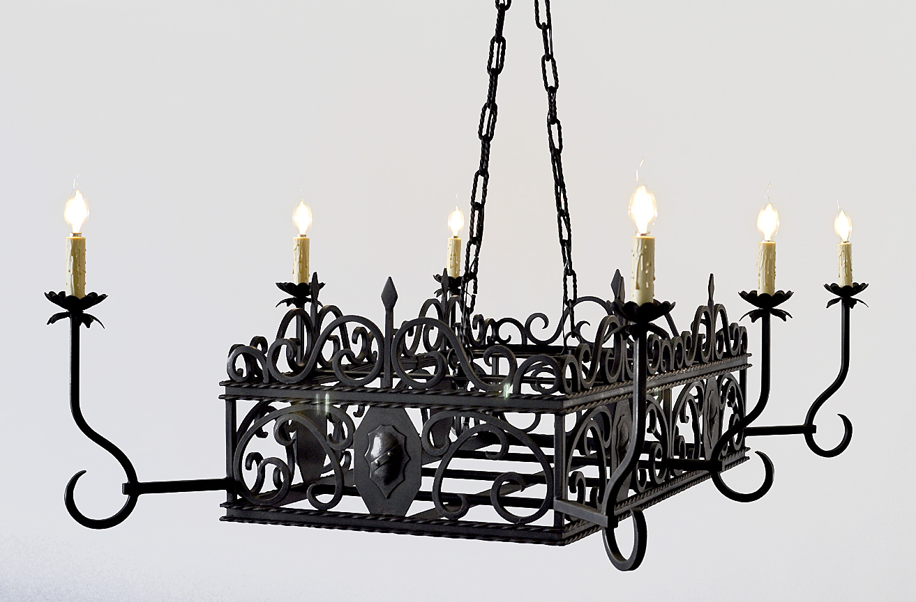 Tuscan Iron Pot Rack CH018N | Unique Iron Lighting