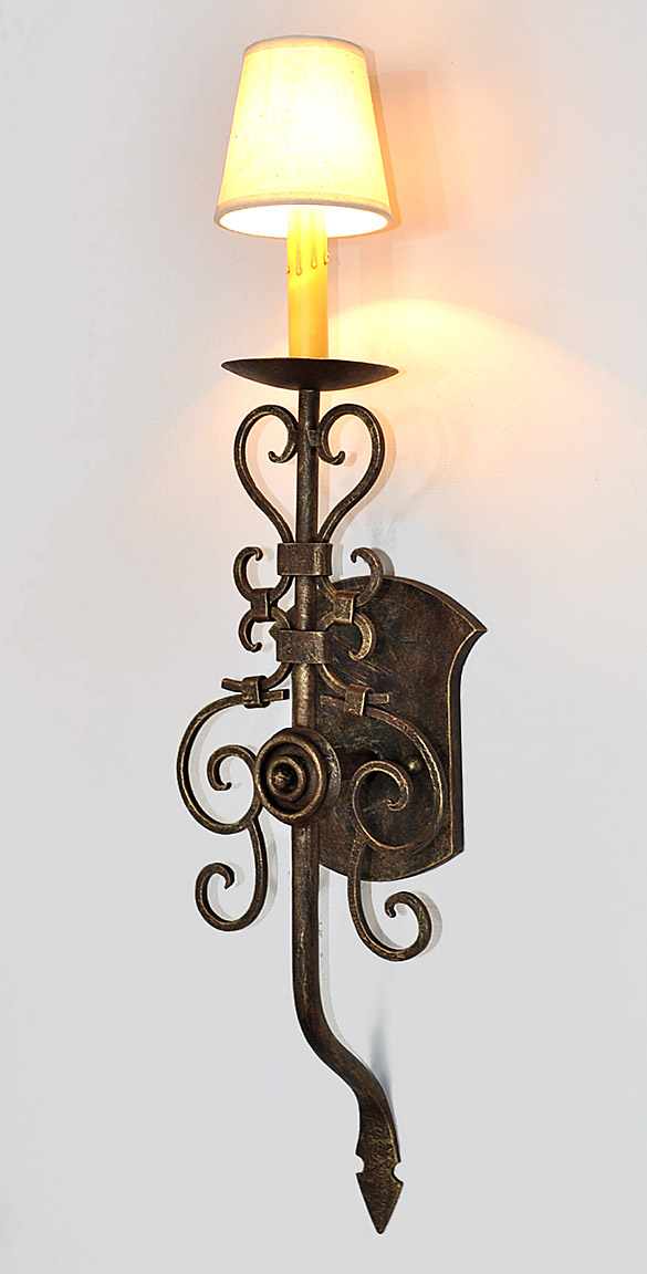 wrought iron wall sconce