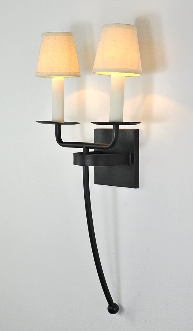 transitional iron sconce