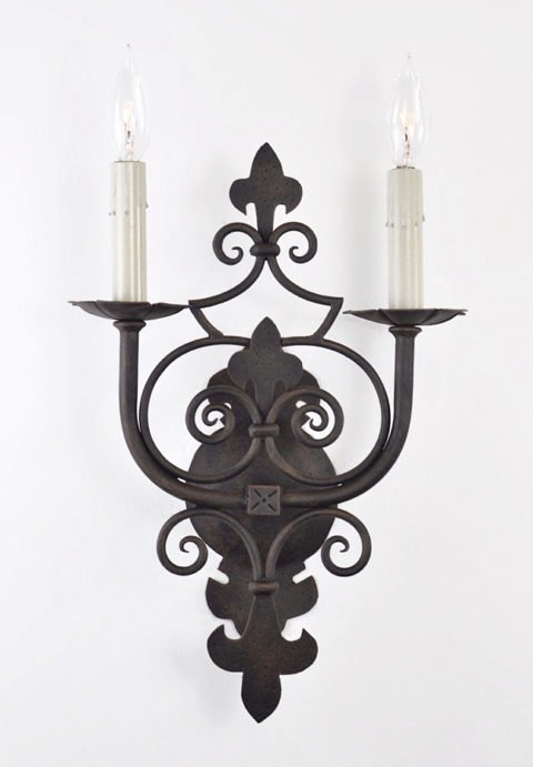 Wrought Iron Sconce IN076 | Unique Iron Lighting