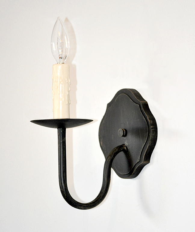 wrought iron wall sconce