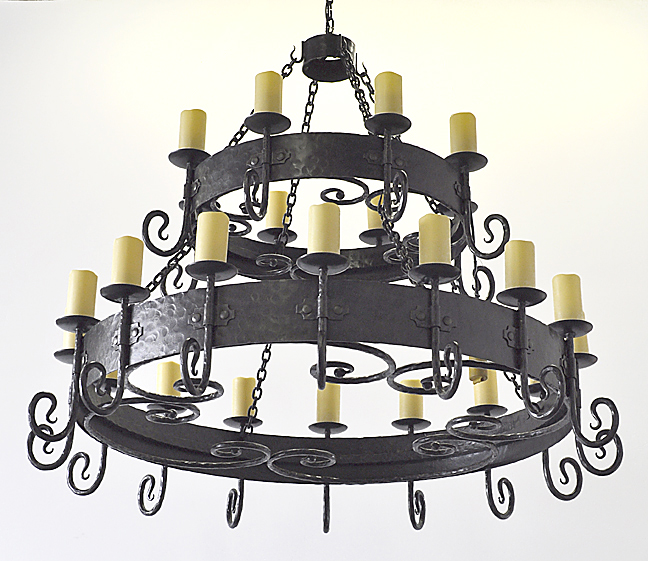 iron chandeliers