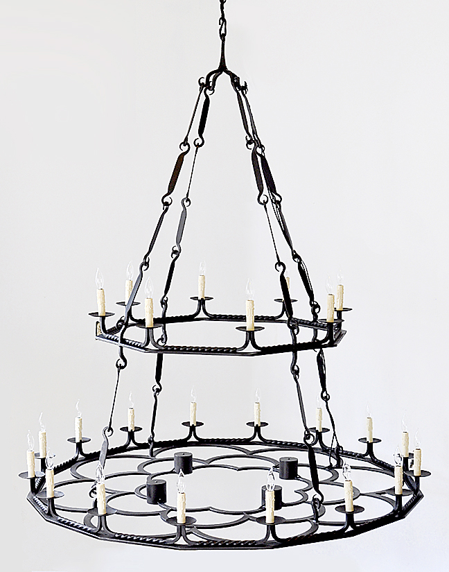 black iron chandelier