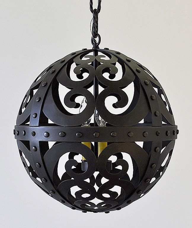 sphere pendant old iron 