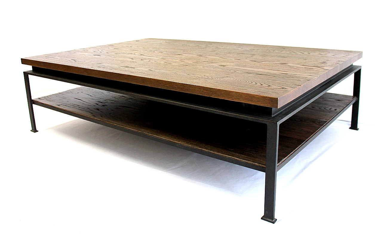 iron and wood coffee table