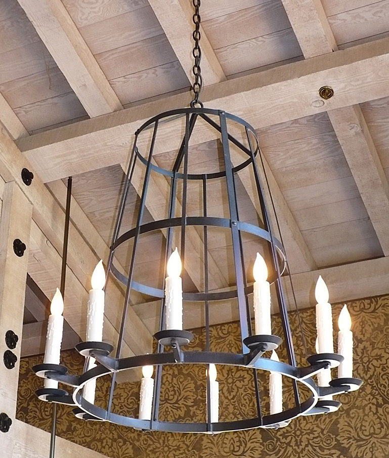iron cage chandelier