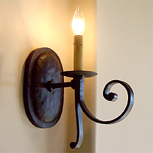 classic iron wall sconce
