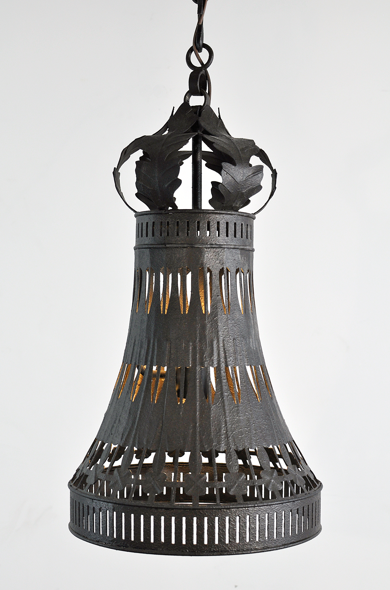 repousee iron pendant