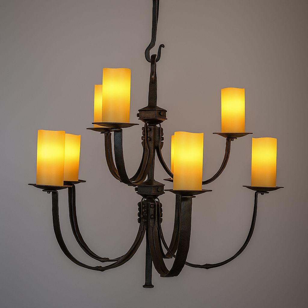 hammered chandelier | custom lighting fixtures