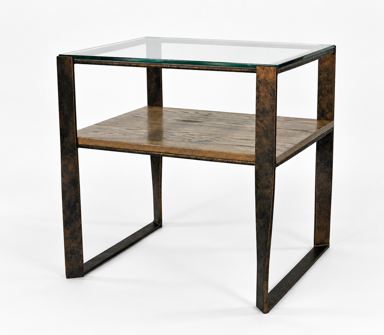 Iron | Wood | Glass Side Table
