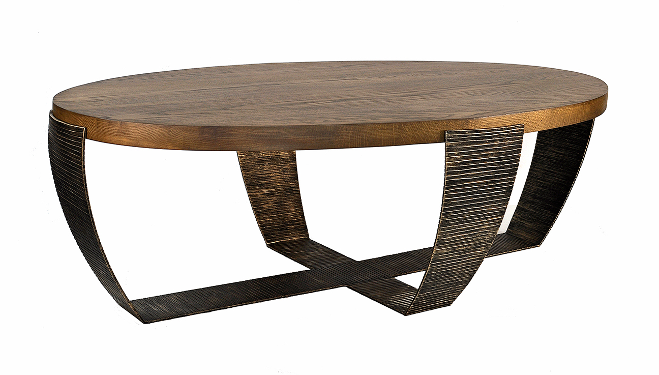 Iron Table Base with Wood Top | Custom Iron Tables