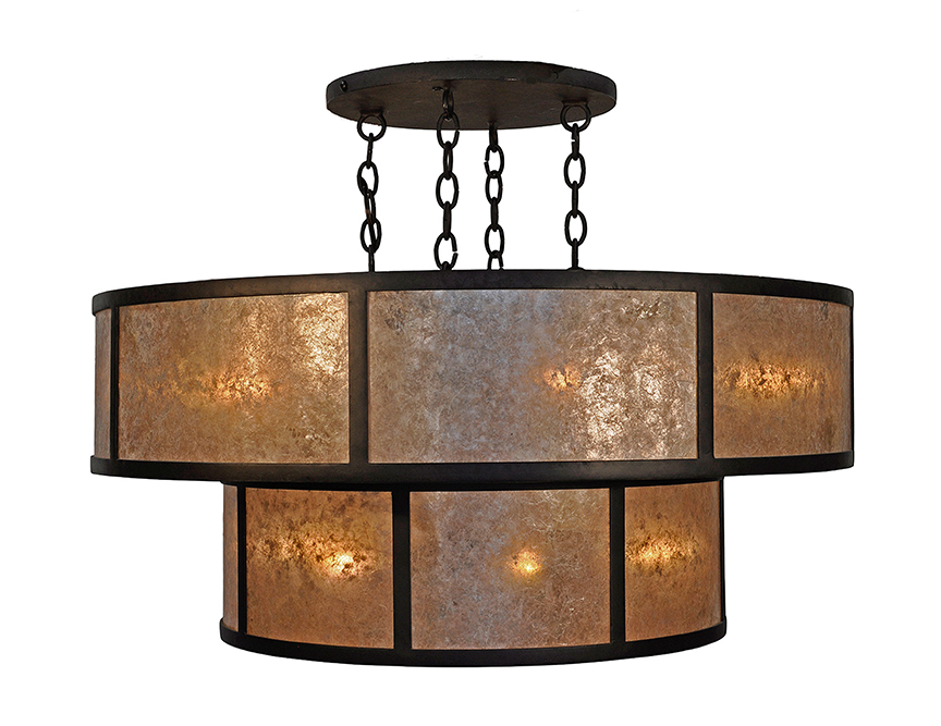 mica chandelier | custom lighting fixtures